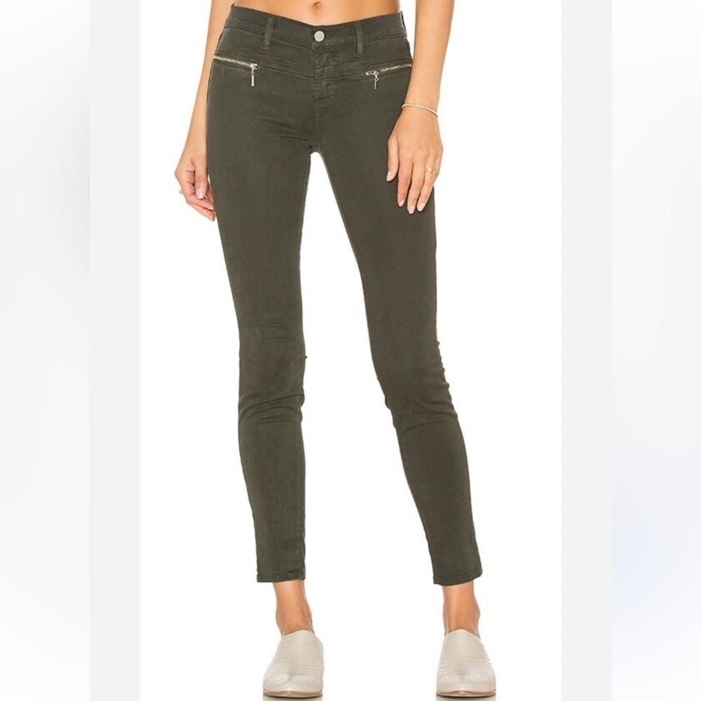 J brand revolve Miranda Zip Skinny in Caledon green pants Jean size 26